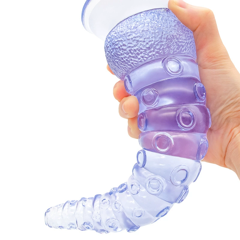 Анальный стимулятор PVC Тентакля игрушка, 20 см прозрачный кристалл дизайн, в нескольких цветах