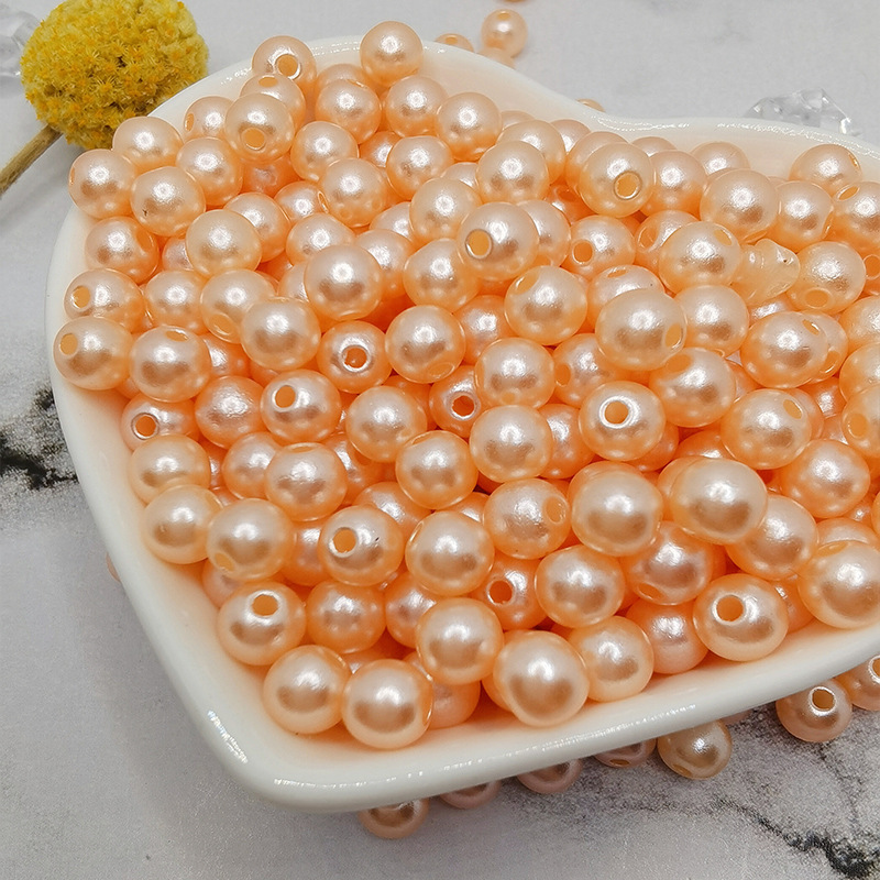 Perlas de color resaltadas perforadas perlas de plástico ABS DIY material de bolsas hechas a mano accesorios accesorios al por mayor