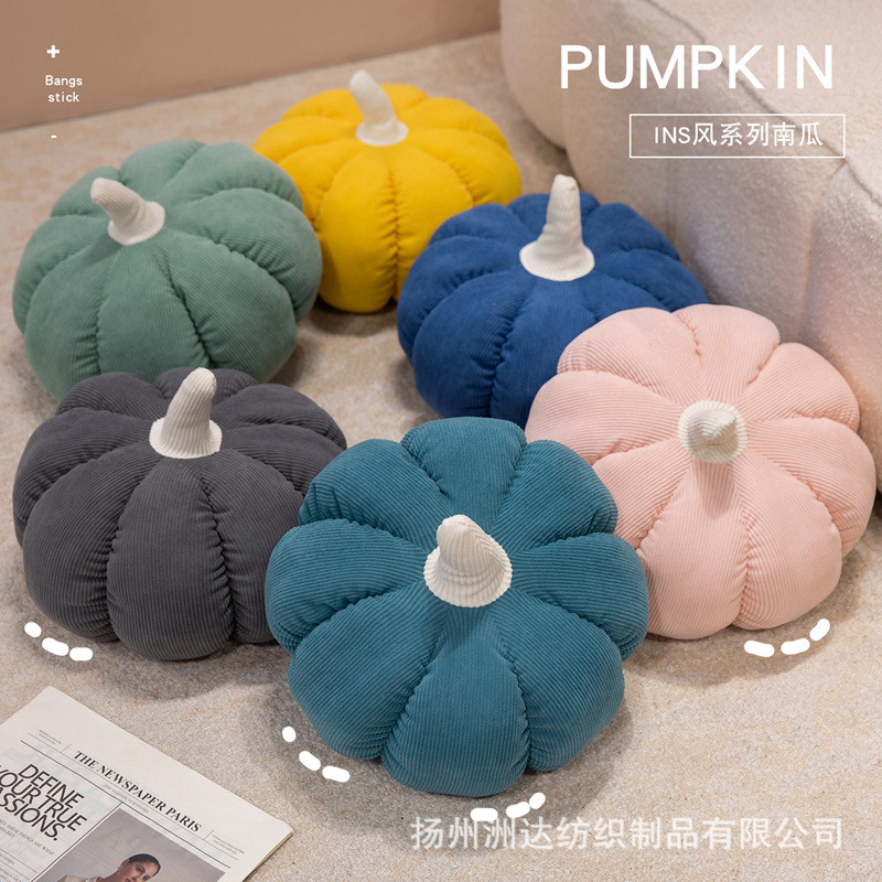 Cojín de Peluche Forma de Calabaza de Peluche para Navidad y Halloween