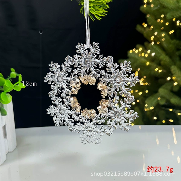 Champagne crystal snowflake garland