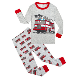 H 19722 kids ribbed cotton pajamas ��ͯ�ݼy��˯�¿羳��
