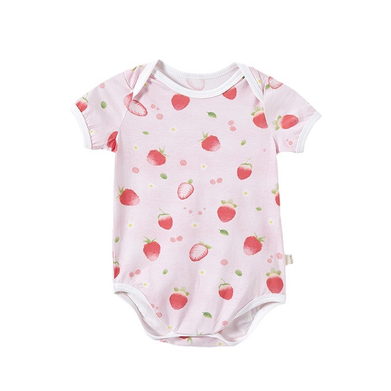 Clase A algodón de bambú funda de manga corta bebé mameluco de verano Delgado mono fresco masculino y femenino bebé transfronterizo al por mayor