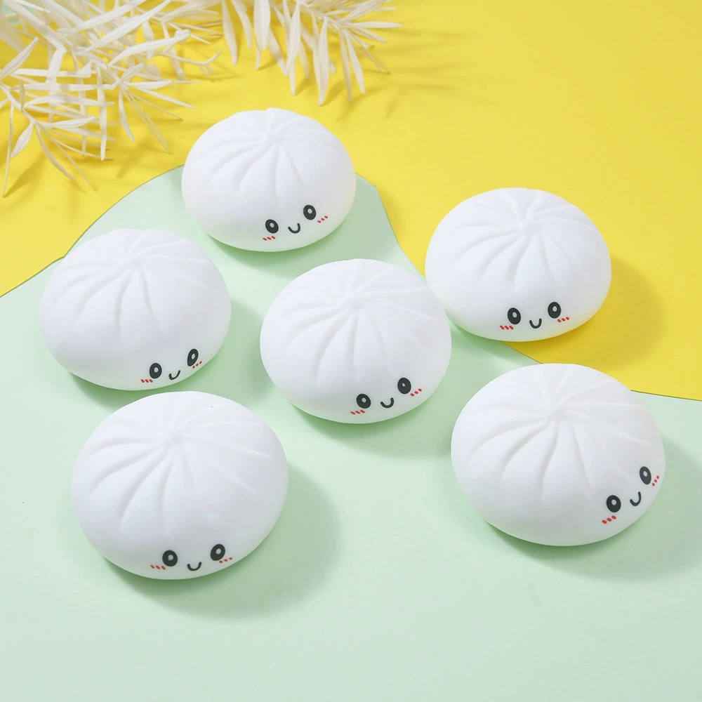 Bollos de expresión de descompresión, pellizcar, comida creativa, jugar con los bollos, pellizcar lindo, nuevos y extraños juguetes de goma suave para descomprimir y descomprimir