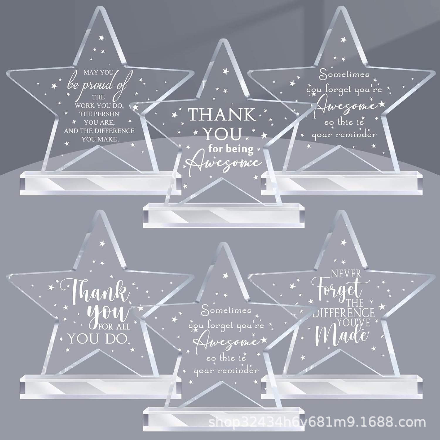 跨境亚克力6件套标志奖品感谢礼品牌纪念品护士同事教师团队礼物