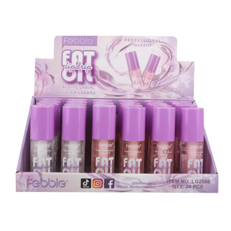 (Caja de presentación) Febble comercio exterior europeo y americano spot transfronterizo venta caliente 24 cajas de aceite de labios LG2586 image 1