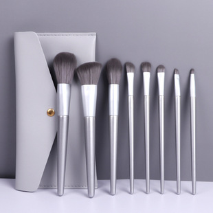 New 8 Pct Makeup Brush Set Soft Wooden Handle Loose Paint Brush Concealer Brush Eye Shadow Brush Beginners Full Set Makeup Brush