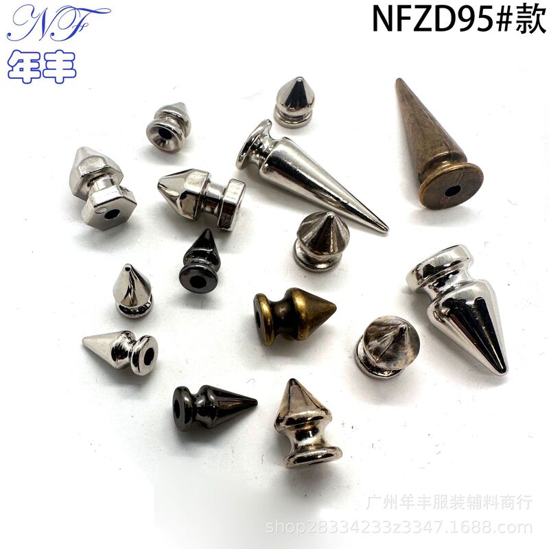 Source Factory Rocket-Shaped Arrowheads, Gourd-Shaped Bullet Heads, Plastic Perforated Leather Clothing Pet Necklace Ring Studs Source Factory Rocket-Shaped Arrowheads, Gourd-Shaped Bullet Heads, Plastic Perforated Leather Clothing Pet Necklace Ring Studs