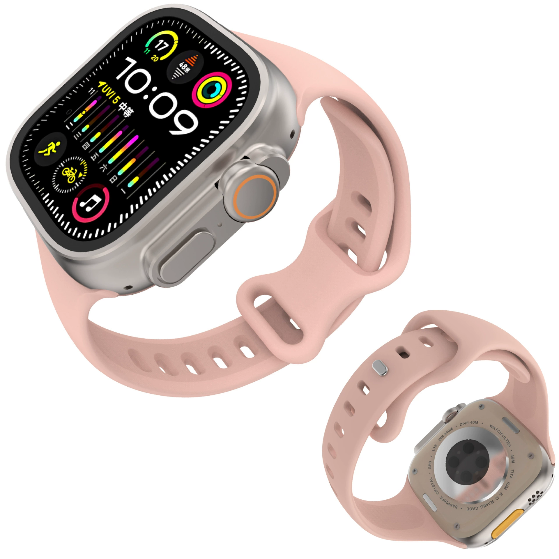 Подходящий для Apple Watch 9876543210 поколение бабочка пряжка маленький талия силиконовый ремешок для часов