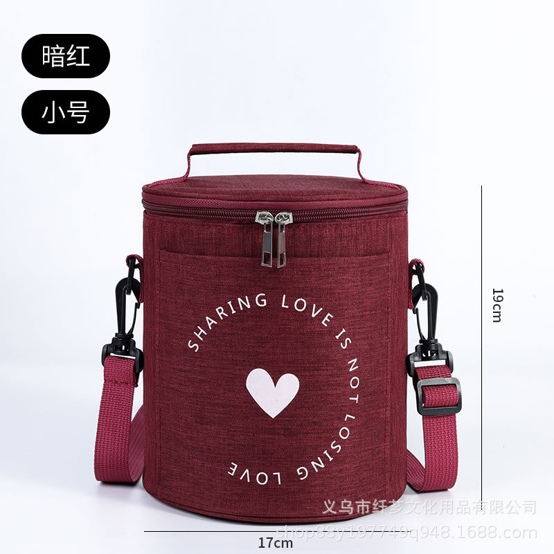 Bolsa de almuerzo de aislamiento bolsa de oficina bolsa de estudio bolsa de almuerzo bolsa de aluminio gruesa mano redonda
