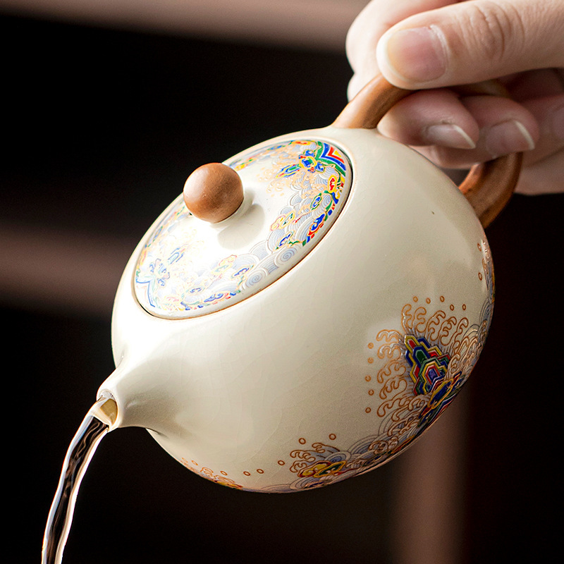 国風汝窯茶器セット軽豪華高級カンフー茶専用壺2025新作茶器茶器セット|undefined