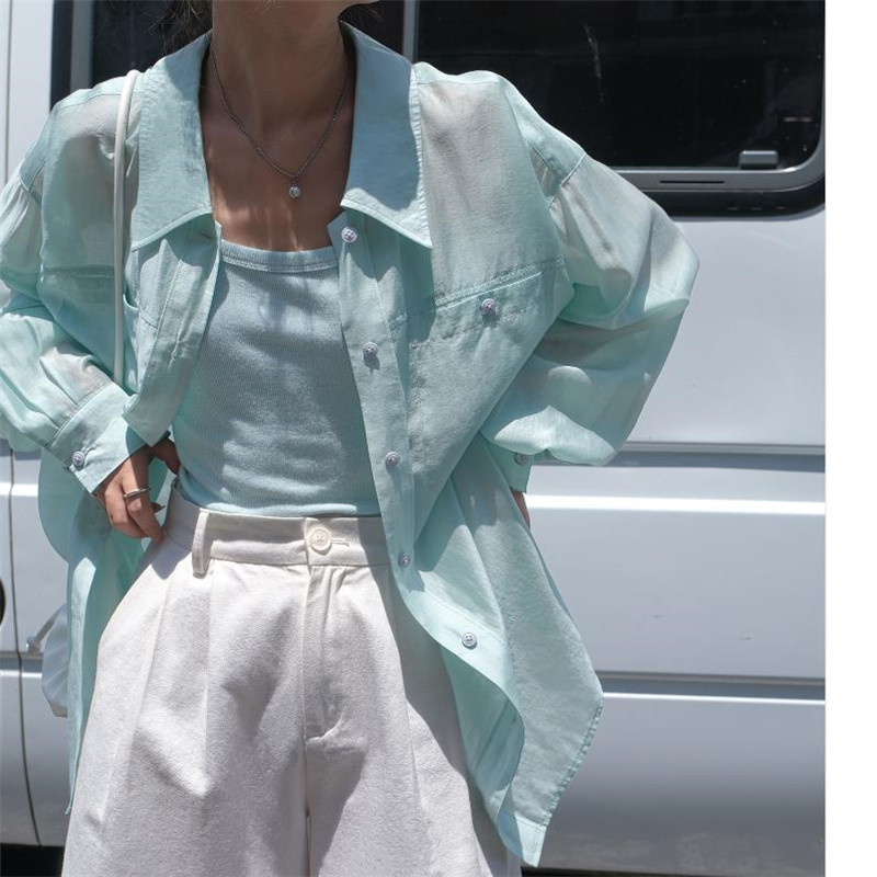 Mint green summer shirt