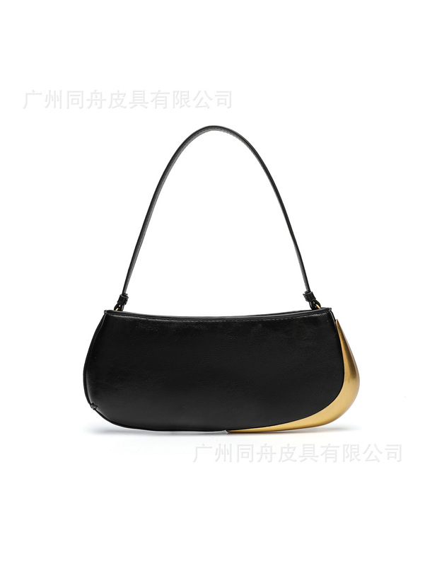 z家2025春夏新款金属装饰单肩包简约休闲腋下包女士手提包小包潮|undefined