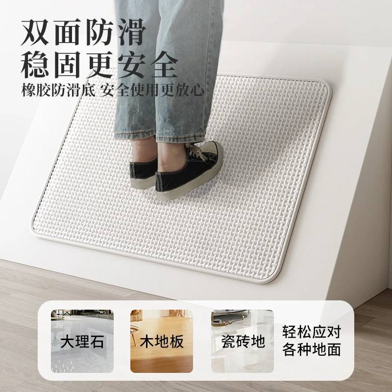 Baño moderno simple absorción de agua esterilla de suelo inodoro puerta de baño esterilla antideslizante hogar esterilla de puerta