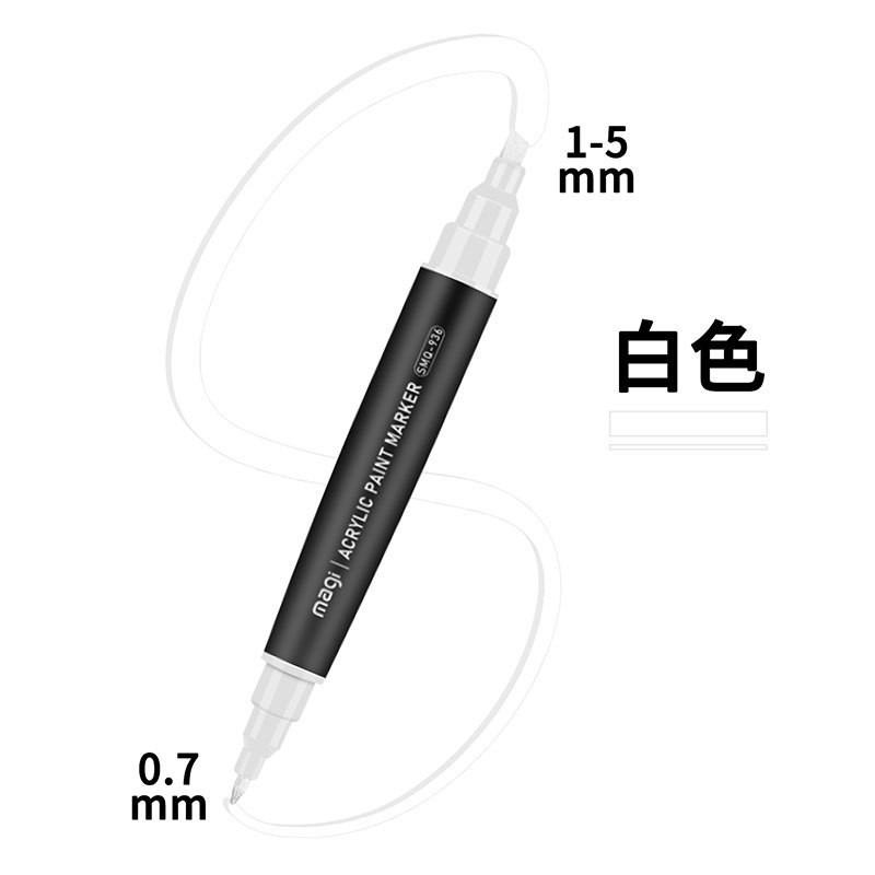 Set de marcadores acrílicos de doble punta personalizados Somic, impermeables, para manualidades DIY en cerámica