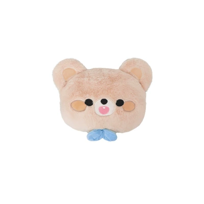 Car Headrest Plush Bowknot Bear Car Neck Pillow Cushion Cute Cartoon Car Interior Lumbar Support (Headrest) - rabbit-hair-embroidered-bow-bear-headrest