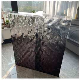 亚克力桌腿水波纹渐变黑色岩石桌面桌脚茶几支撑腿餐桌岛台支架
