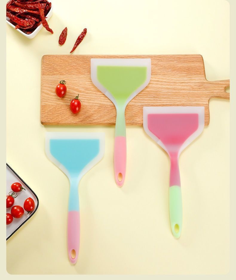 Silicone Spatula Wide Head Pancake Turner Heat Resistant Kitchen Flipper with Oil Brush for Nonstick Cookware specifications