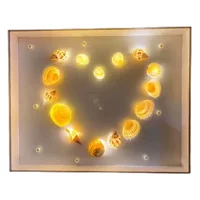Оболочка ночник раковина ручной работы DIY оболочка фоторамка живопись Креативные украшения образец полая фоторамка для девочек