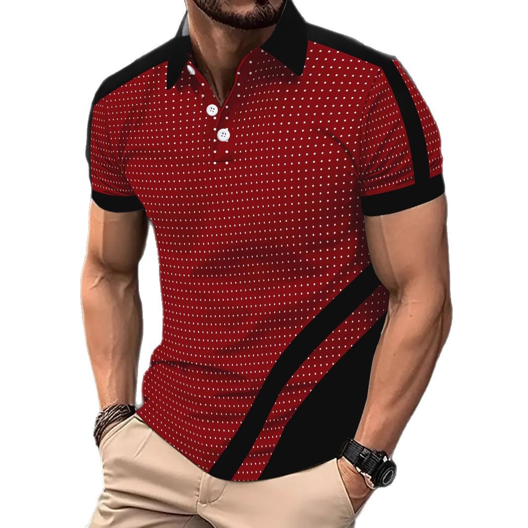 Las europeas y americanas transfronterizas 2025 venta rápida de verano Amazon POLO camisa de polo deportivo de moda para hombres con botones