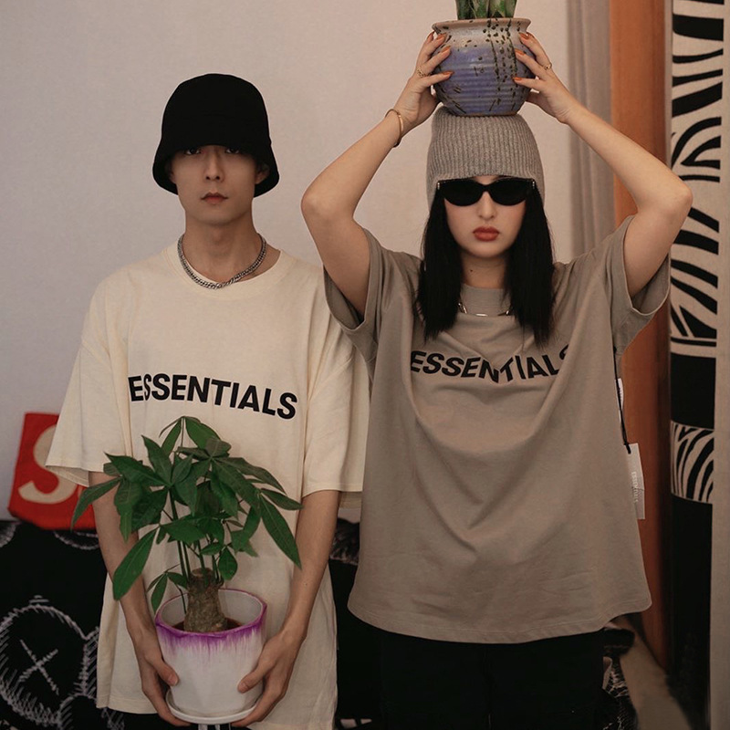 复线ESSENTIALS小众美式宽松T恤男女同款纯棉短袖上衣情侣款T恤