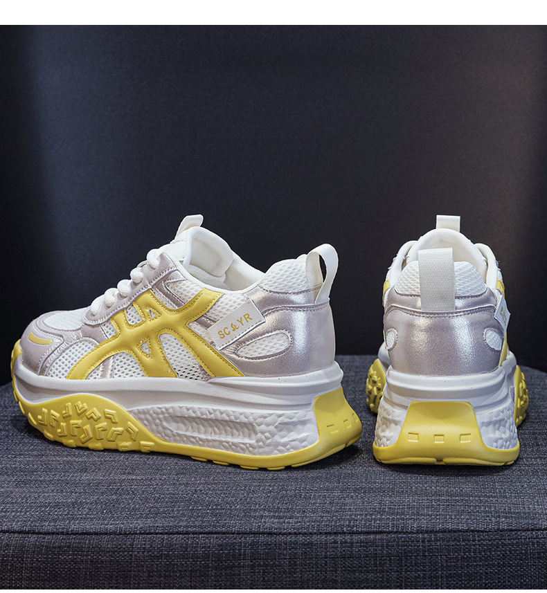 Giày sneaker nữ đế dày tăng chiều cao phong cách cổ điển mùa hè 2026 — M2875 màu be, M2875 Màu tím, M2875 màu vàng chi tiết 16