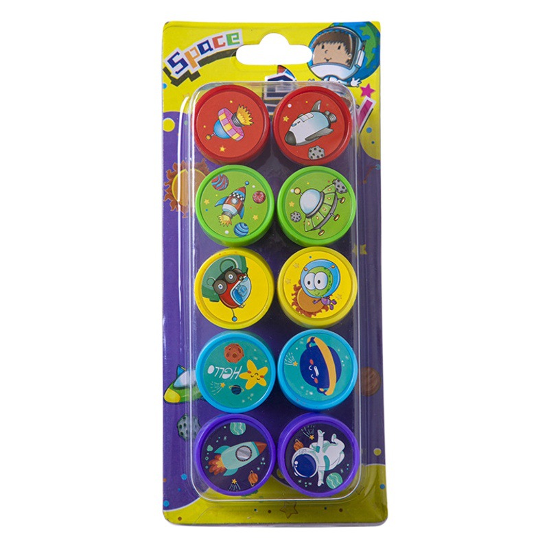 Sello DE LOS NIÑOS juguete espacio lindo dibujos animados kindergarten maestros alientan sello extranjero fábrica al por mayor