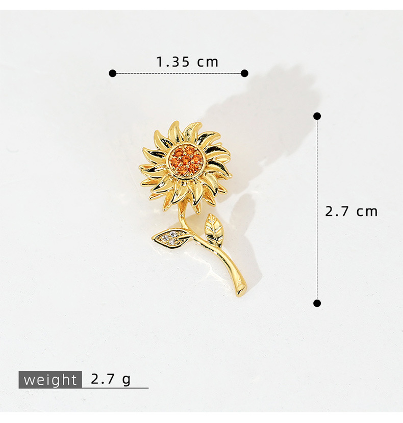5g Weight Pendant Jewelry Making Type 15 * 29mm Jewelry Making Size DIY Jewelry Accessories Classification 1 Piece Quantity Copper Material Sunflower, Flower Pattern All Seasons Season Polished Finish Plating Design Elegant, Sweet, Classic Style Style 1 Piece 15 * 29mm Copper Sunflower Flower Polished Pendant DIY Jewelry Accessories 4