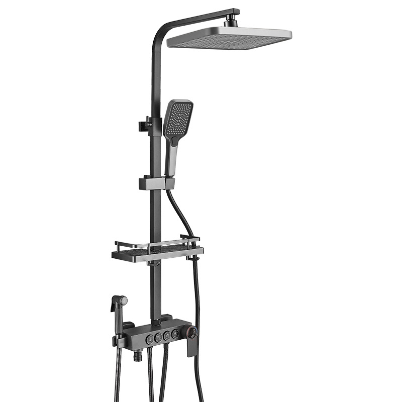 Cabezal de ducha de acero inoxidable traje temperatura constante boquilla de ducha autolimpiante sobrealimentado baño hogar Baño grifo de baño