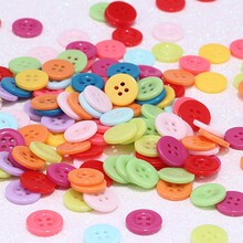 实色宽边树脂扣四眼常规内衣纽扣厂家批发彩色手工DIY衬衫小扣子