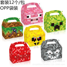DD173马赛克 像素 我的世界 游戏 俄罗斯方块 糖果礼品手提纸盒