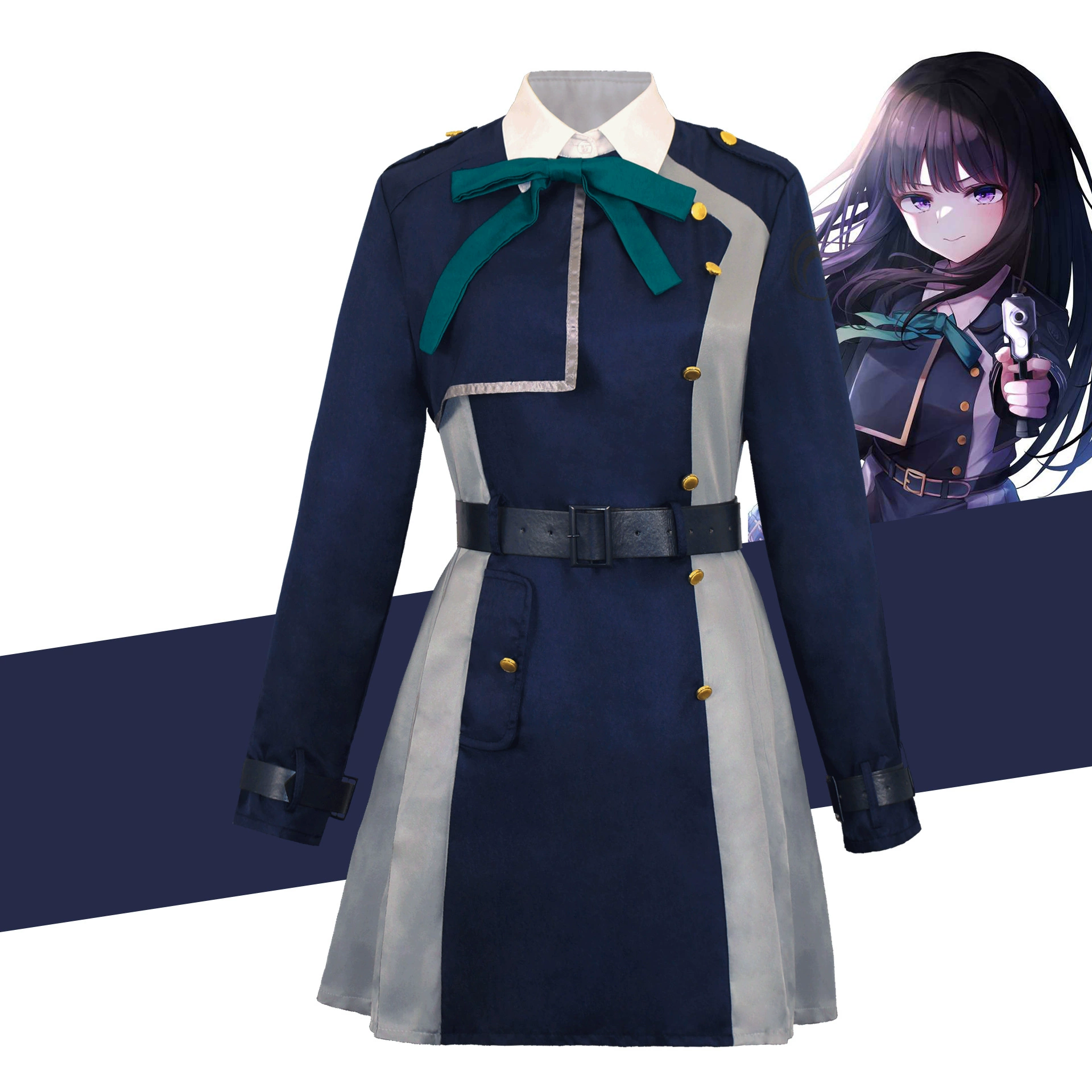 Косплей-костюм Ликориса Рекойла, тысяча букетов Ликориса, платье для косплея Иноэ Такина 2025 года.