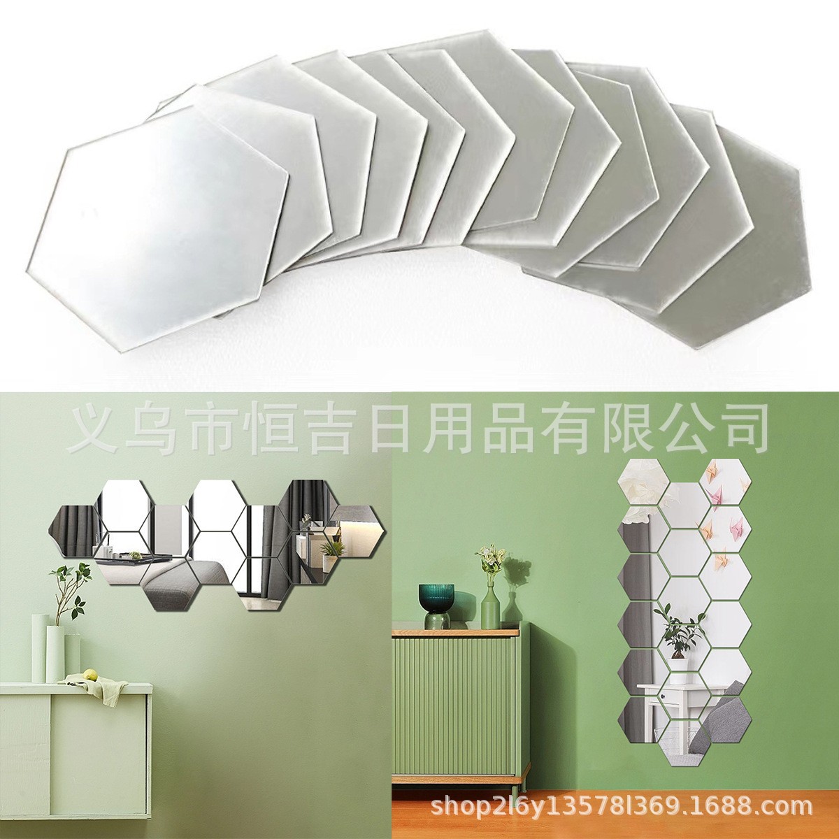 12 piezas hexagonal espejo pegatinas de pared decoración de fondo de la sala de estar multi-especificaciones pegatinas de pared autoadhesivas hexagonales