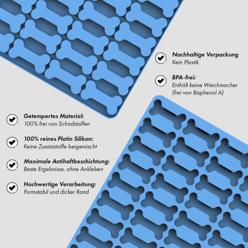 Pet biscuit mold large bone heart shape freeze-dried food grade high temperature resistant silicone mold to make dog food mold