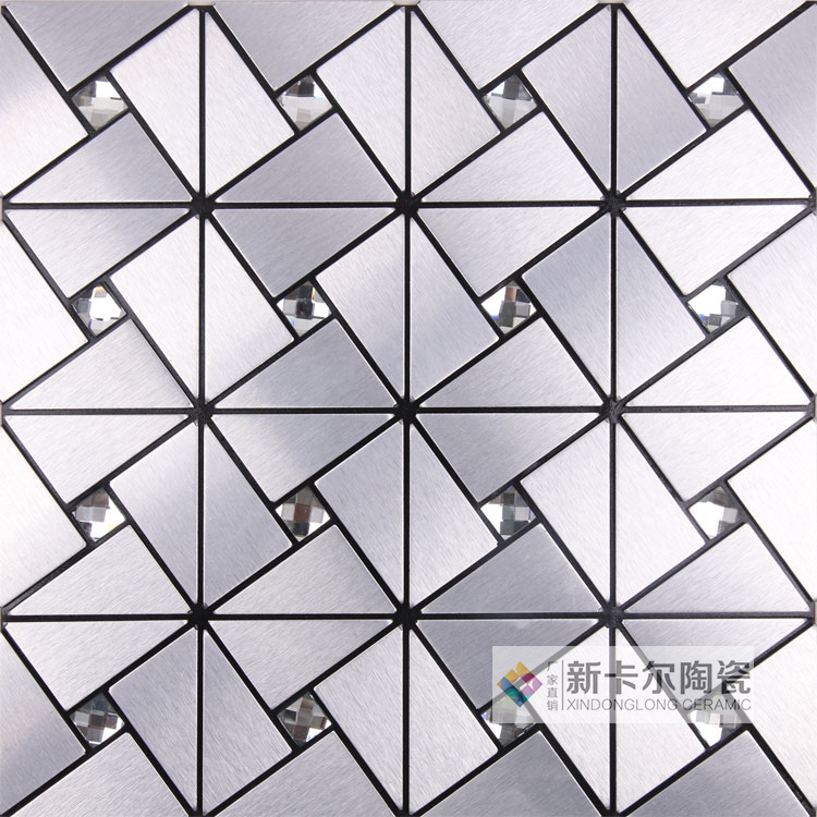 실버 풍차 + 실버 다이아몬드 [패셔너블하고 심플한 스타일] - 접착식 뒷면 제공