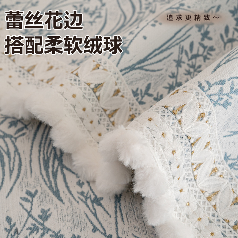 小清新高克重亲肤雪尼尔沙发垫2025新款四季通用防滑坐垫沙发套罩|undefined