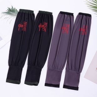 Factory Direct Sales Men's Summer Ice Silk Sun Protection Sleeves Plus Loose Version Hand Sleeves Men's Arm Protection Sunshade National Style Sleeves