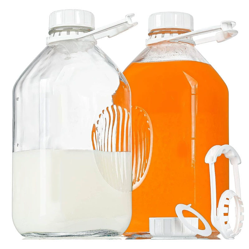 Квадратная бутылка для молока, 1800 мл, прозрачная бутылка для молока, бутылка для кофе, большая стеклянная бутылка с крышкой, предотвращающая подделка
