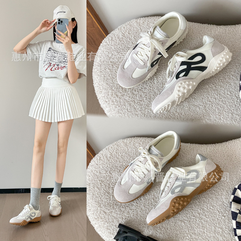 2026 Summer New Fashion Versatile Thin-Soled German Training Shoes for Women, Soft-Soled, Comfortable, Lightweight Outdoor Sports Casual Sneakers