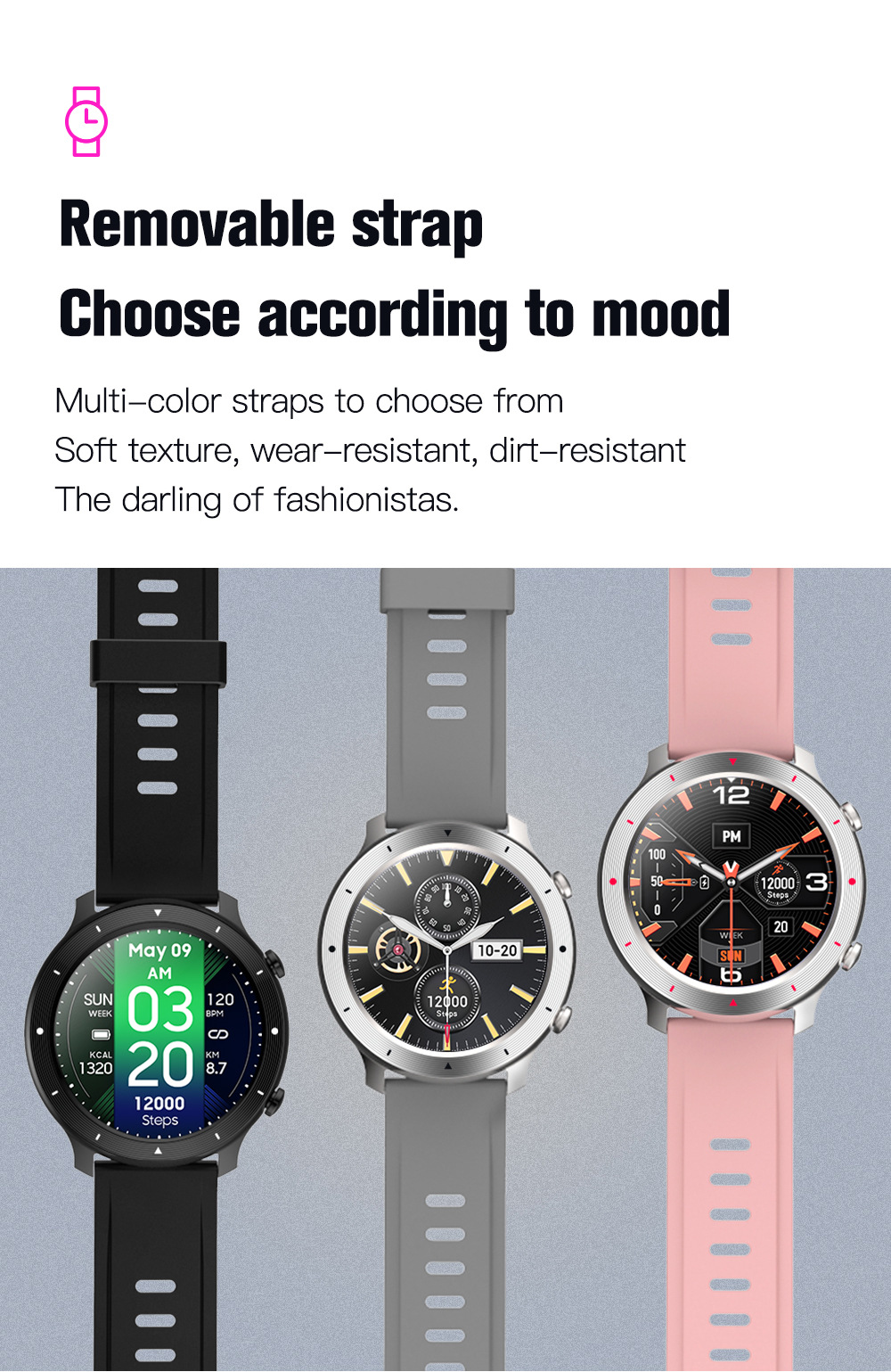 F87 orologio intelligente Bluetooth chiamata periodo mestruale femminile_voghion.com