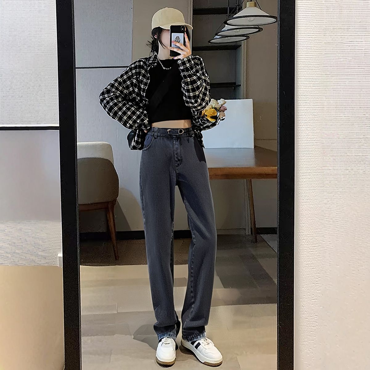 300斤大码女装胖mm春季新款韩版时尚牛仔裤宽松显瘦阔腿老爹裤子，商品下架区商品下架区，变形策服饰