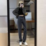 300斤大码女装胖mm春季新款韩版时尚牛仔裤宽松显瘦阔腿老爹裤子，商品下架区，变形策服饰