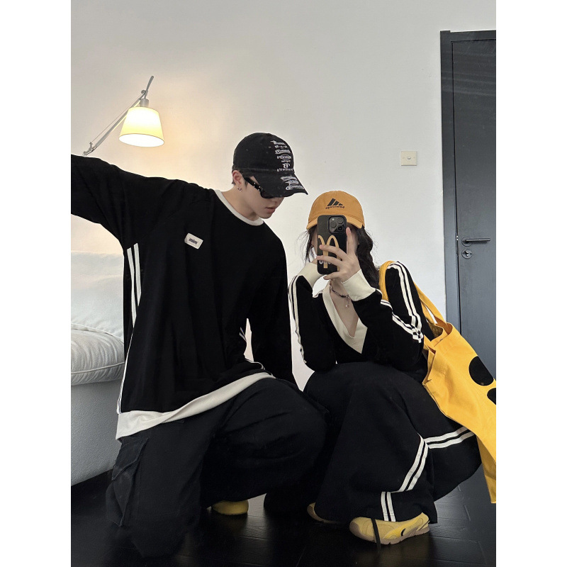 가을 2024 커플 원피스 봄과 가을 프랑스 간단한 긴 소매 원피스 허리 우아한 긴 원피스