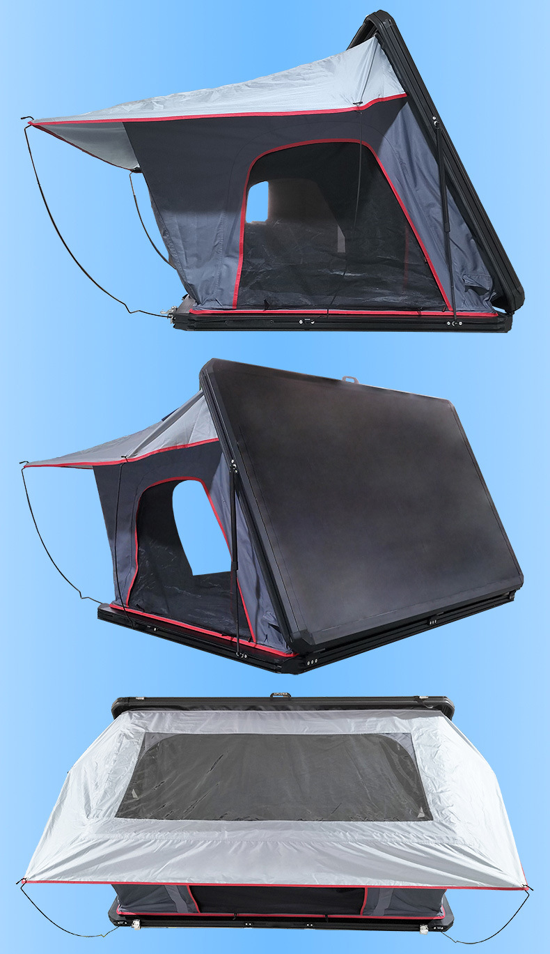 Side-Opening Thin Roof Tent for Outdoor Camping Style, No Need to Build Sunshade and Rainproof Aluminum Alloy Suv Car Hard-Top Tent