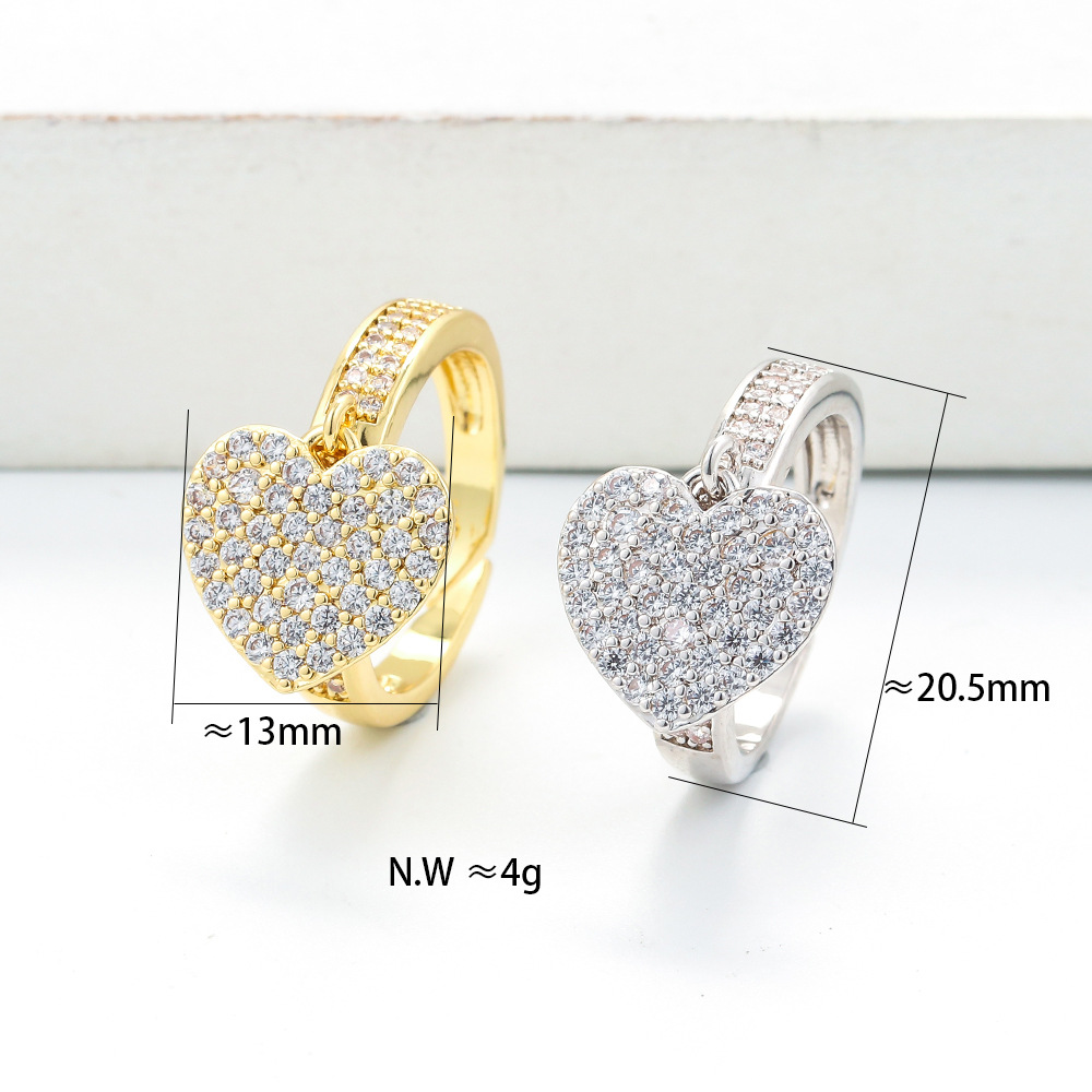 Unisex Gender Plating Design Korean Heart-shaped Pendant Ring
