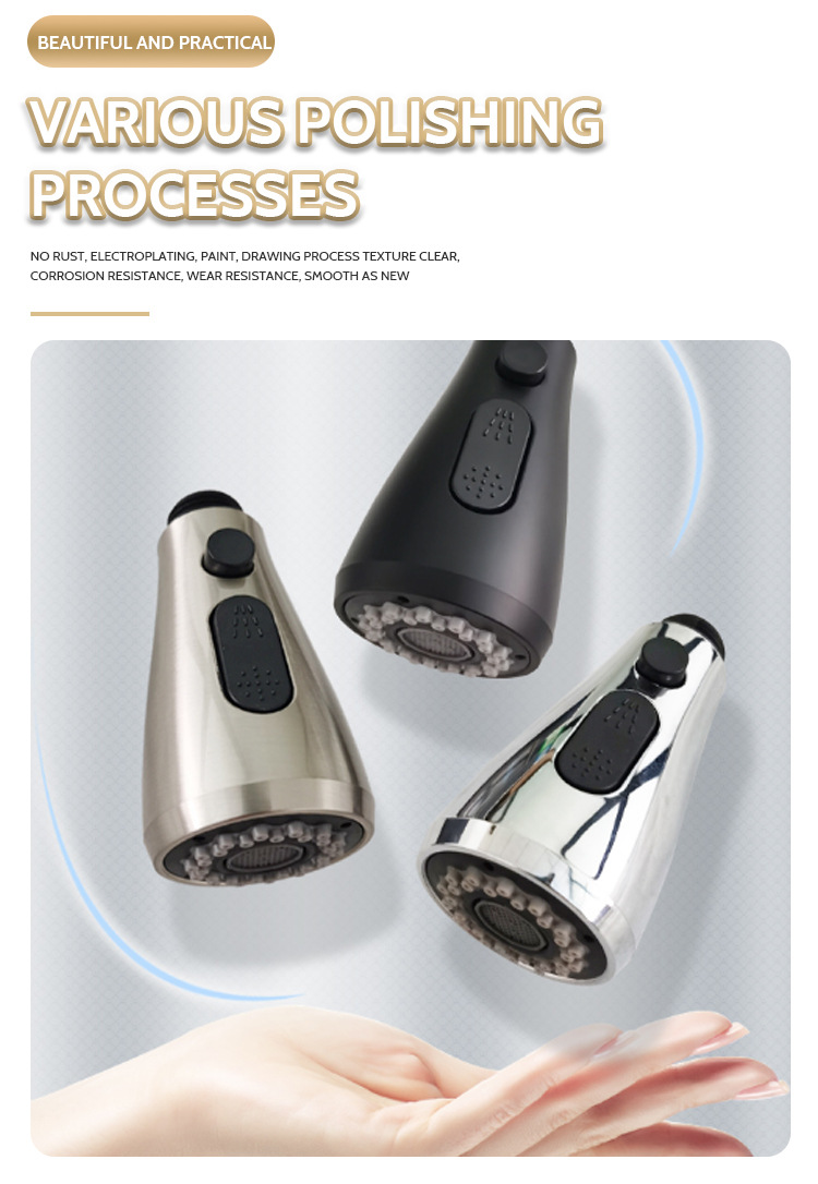 Kitchen faucet extender, splash-proof wonder, universal joint, dishwashing basin, universal shower head bubbler details Picture