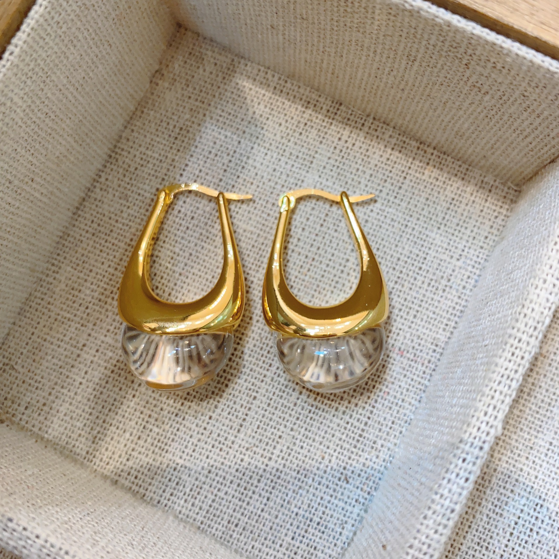 Earrings Classification 1 Pair Quantity 1 Pair Simple Style Solid Color Inlay Metal Rhinestones Earrings