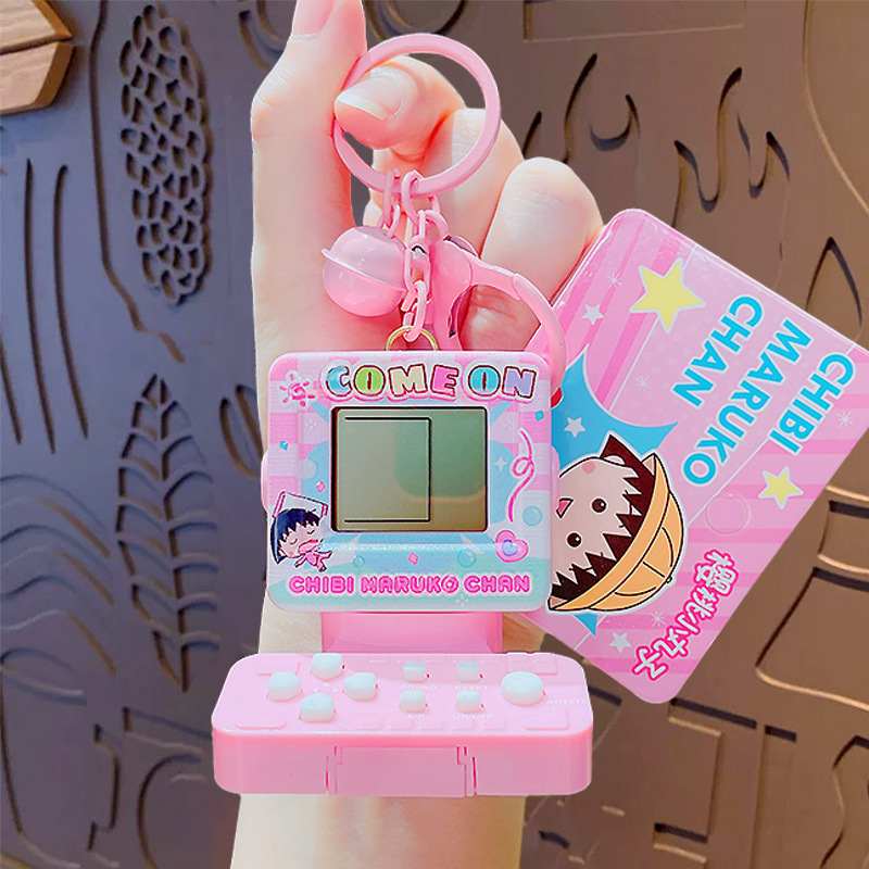 本物の漫画ちびまる子ちゃんカジュアル車のキーホルダーペンダントかわいい女の子のスクールバッグペンダントギフト卸売|undefined
