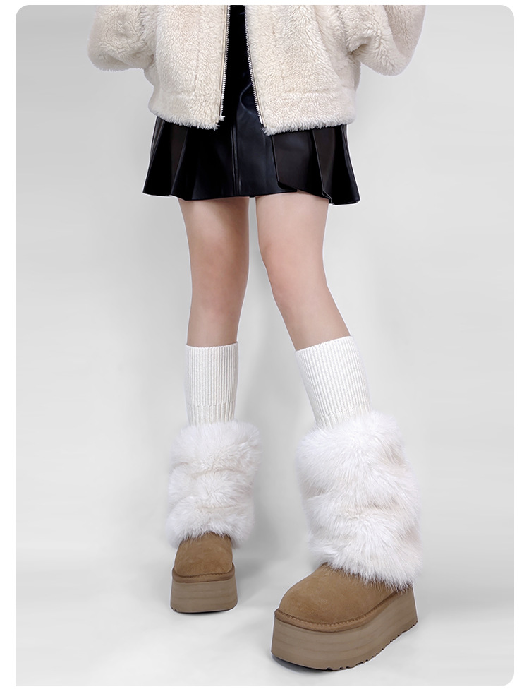 Scaldamuscoli, leggings caldi e stivali, coprigambe in peluche, ragazza sexy, stile Y2k, calzini in pile, calzini lavorati a maglia_voghion.com