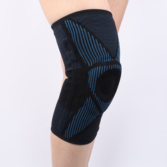 Silicone Spring Band Knee Support Knitted Compression Knee Support for Cycling, Hiking, Sports - Manufacturer Supply Silicone Knee Support