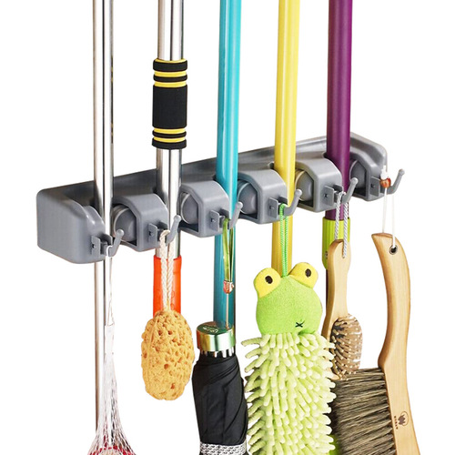 Factory Direct Sale ABS Plastic Dustpan Hook Wall Mounted Multi-Function Shelf for Mop Rack Bathroom Broom Hook Stand